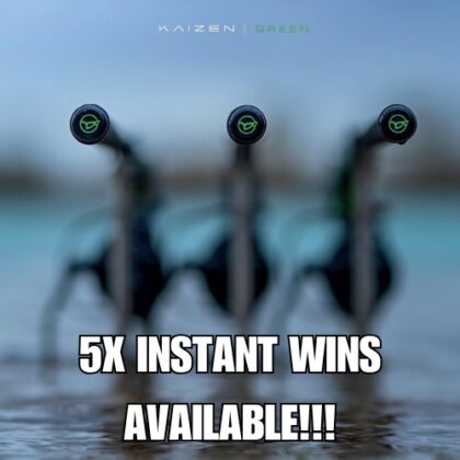 Win a set of 3 Kaizen Green Carp Fishing Rods for just £2.49p!