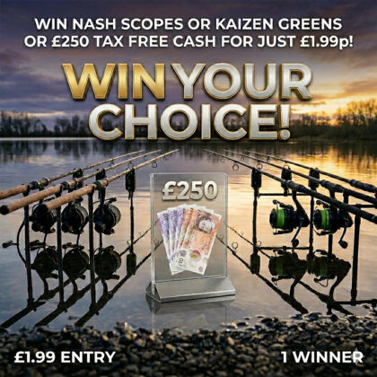 Win Nash Scopes Or Kaizen Greens Or £250 Tax Free Cash for just £1.99p!