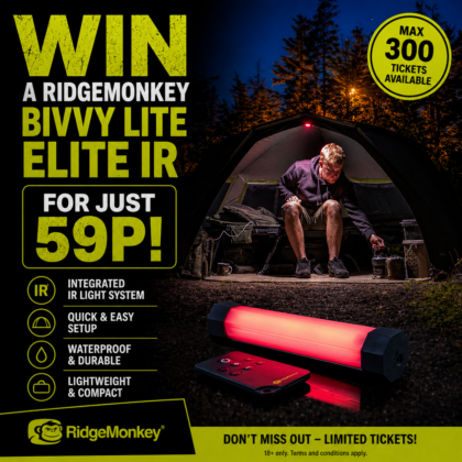 Win a RidgeMonkey Bivvy Lite Elite IR for just 59p!
