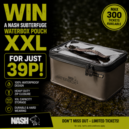 Win this Nash Subterfuge Waterbox Pouch XXL for just 39p!